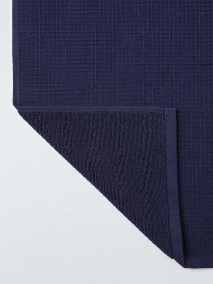 John Lewis Spa Waffle Towels - view 2, Dark Indigo