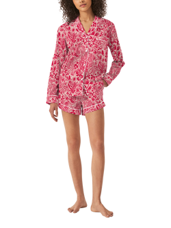 myza Viva Oasis Short Pyjama Set, Bordeaux, Bordeaux