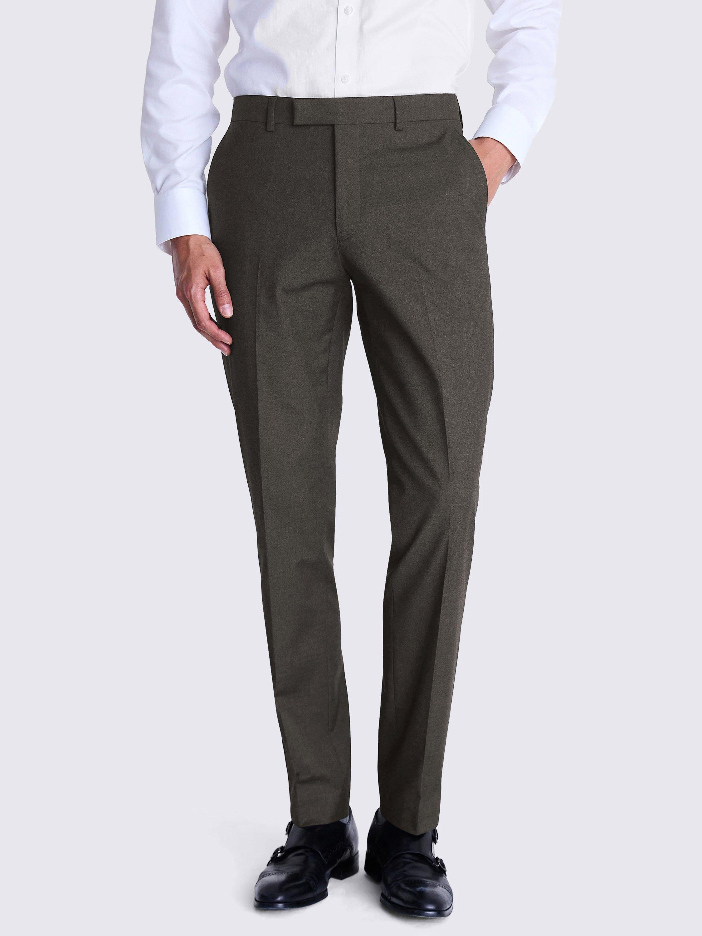 Product image 1 of 3, which shows Moss Tailored Fit Stretch Suit Trousers, Charcoal, 30S