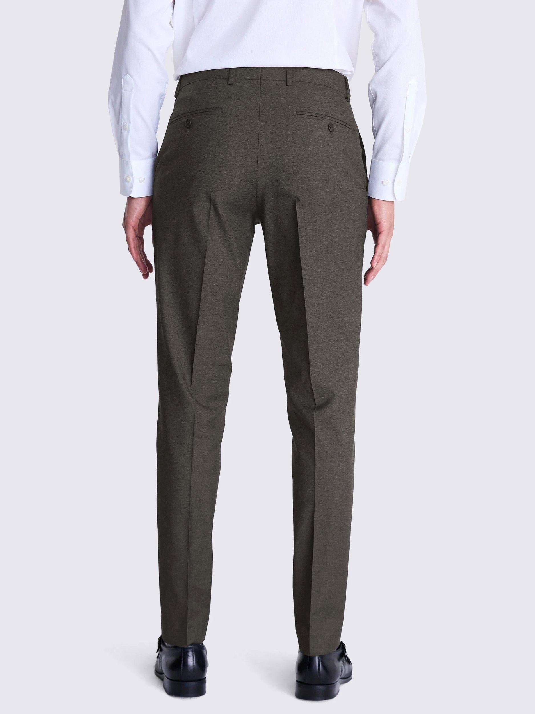 Product image 2 of 3, which shows Moss Tailored Fit Stretch Suit Trousers, Charcoal, 30S