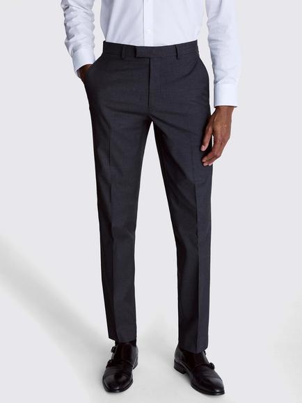 Moss Stretch Tailored Suit Trousers, Charcoal
