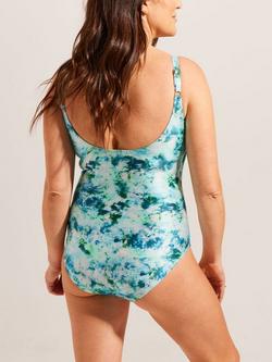 Seaspray Santorini Mock Wrap Swimsuit, Blue/Multi - view 2, Blue/Multi