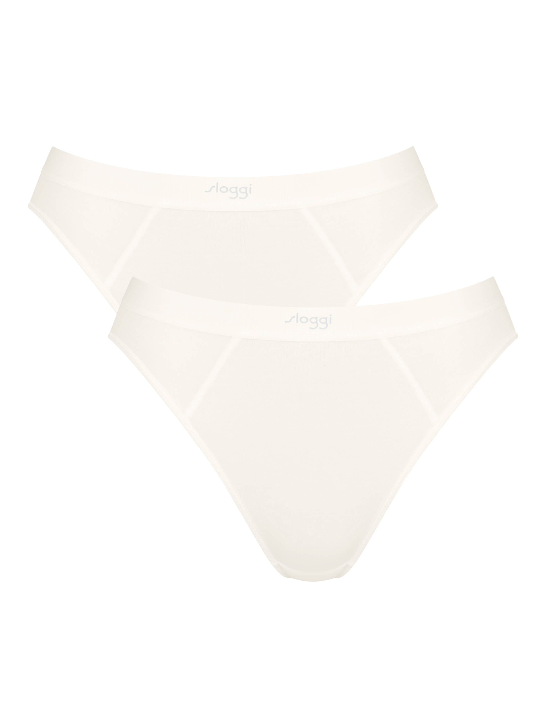 Product image 1 of 6, which shows sloggi EVER Ease Tai Knickers, Pack of 2, Silk White, S