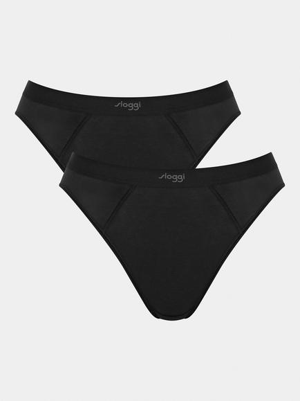 sloggi EVER Ease Tai Knickers, Pack of 2, Black, Black