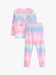 Lindex Kids' Unicorn Pyjamas, Light Pink