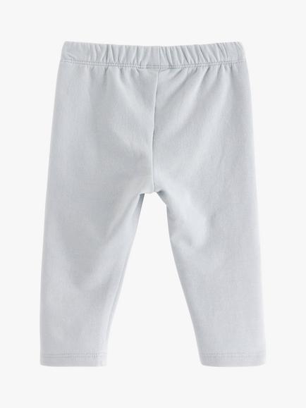 Lindex Baby Flower Knee Patch Leggings, Light Dusty Blue - view 2, Light Dusty Blue