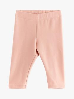 Lindex Baby Organic Cotton Leggings, Dusty Pink, Dusty Pink