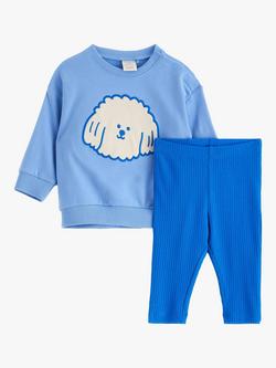 Lindex Baby Organic Cotton Jumper & Leggings Set, Light Blue, Light Blue