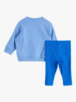 Lindex Baby Organic Cotton Jumper & Leggings Set, Light Blue - view 2, Light Blue