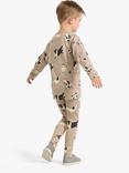 Lindex Kids' Dog Printed Leggings, Dusty Beige