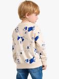 Lindex Kids' Organic Cotton Dog Print Jumper, Light Beige