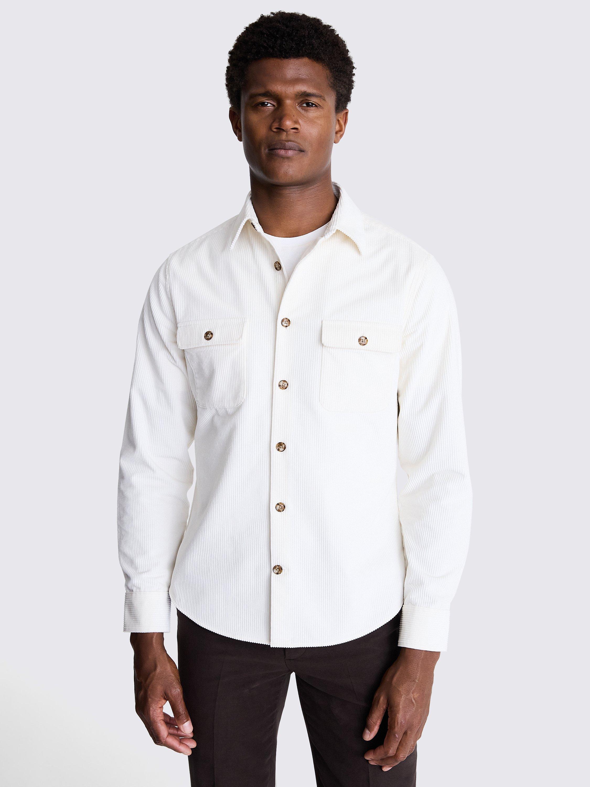 Moss Corduroy Overshirt, Beige