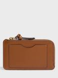 Gerard Darel Leather Zip Card Holder, Cognac