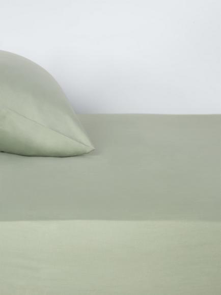 John Lewis Comfy & Relaxed Washed Cotton Deep Fitted Sheet, Seafoam