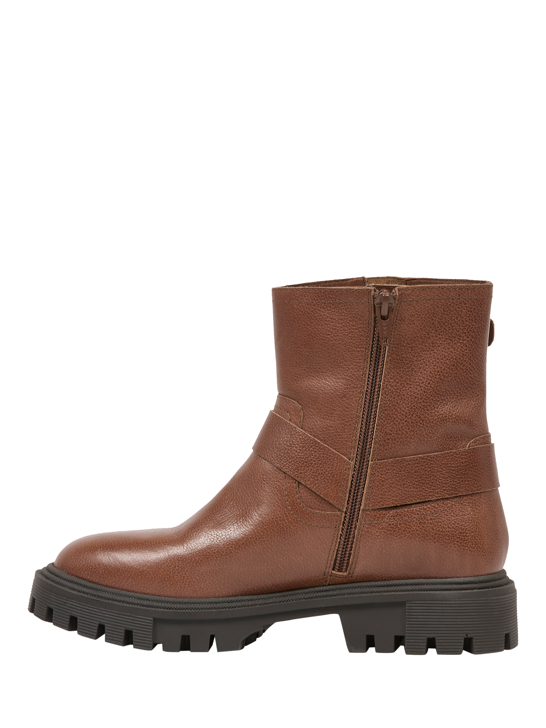 Product image 3 of 6, which shows Celtic & Co. Leather Biker Ankle Boots, Antique Brown, EU37