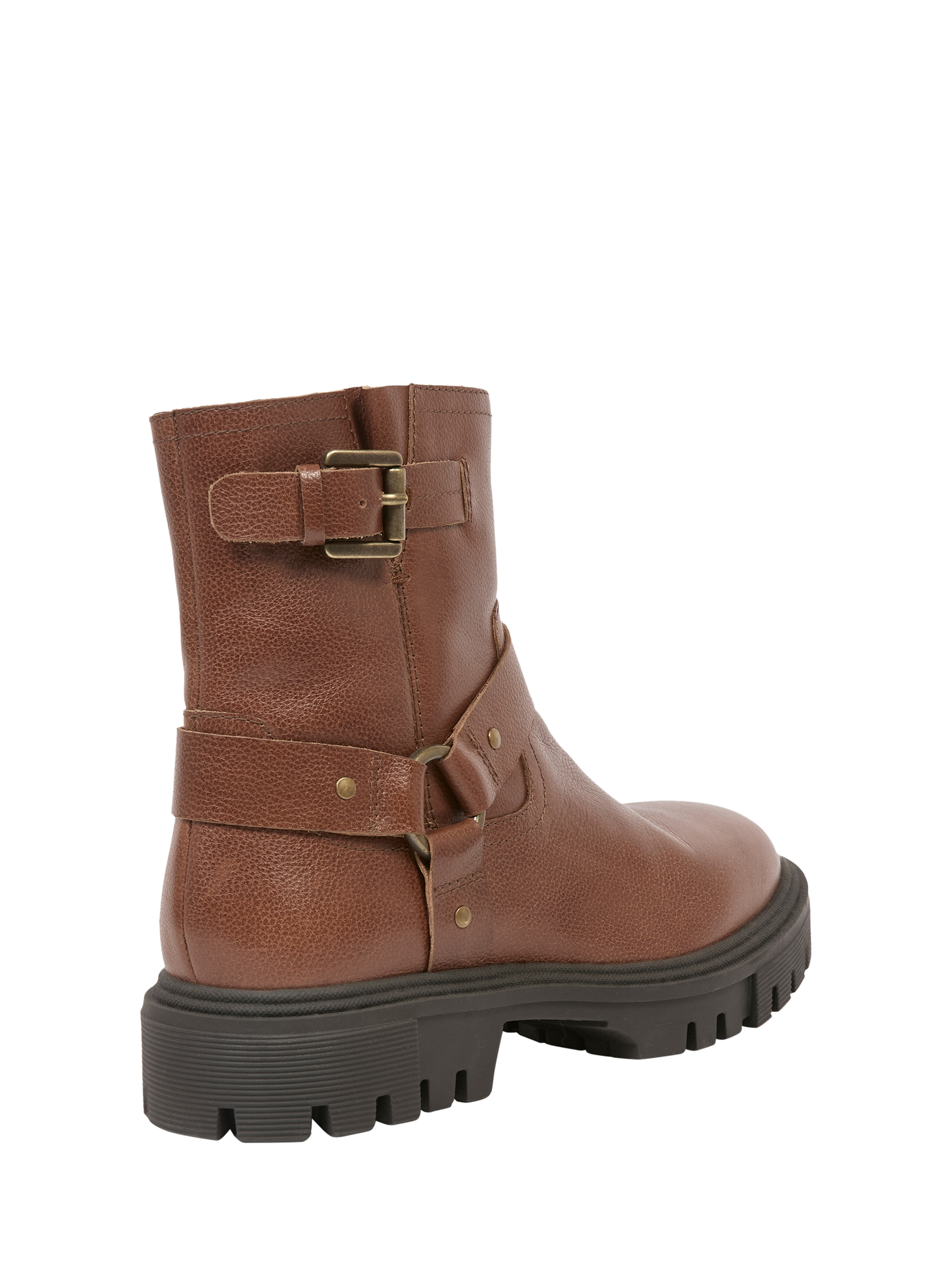 Product image 4 of 6, which shows Celtic & Co. Leather Biker Ankle Boots, Antique Brown, EU37