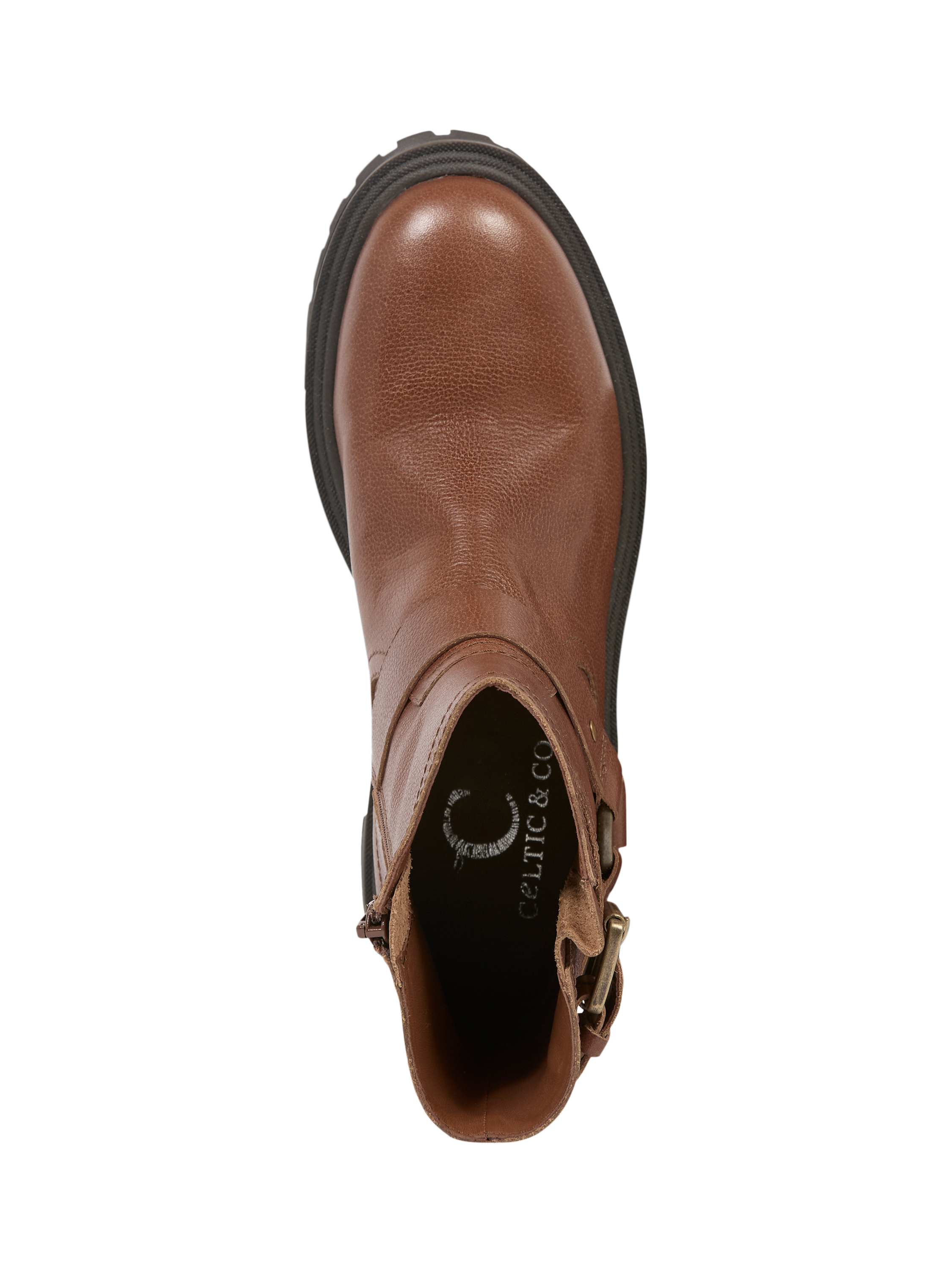 Product image 5 of 6, which shows Celtic & Co. Leather Biker Ankle Boots, Antique Brown, EU37