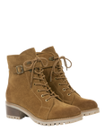 Celtic & Co. Suede Block Heel Hiker Boots, Whisky