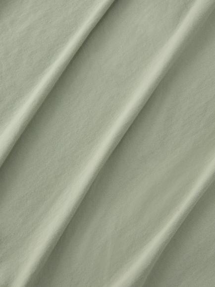 John Lewis Comfy & Relaxed 300 Thread Count Washed Cotton Fitted Sheet - view 2, Seafoam