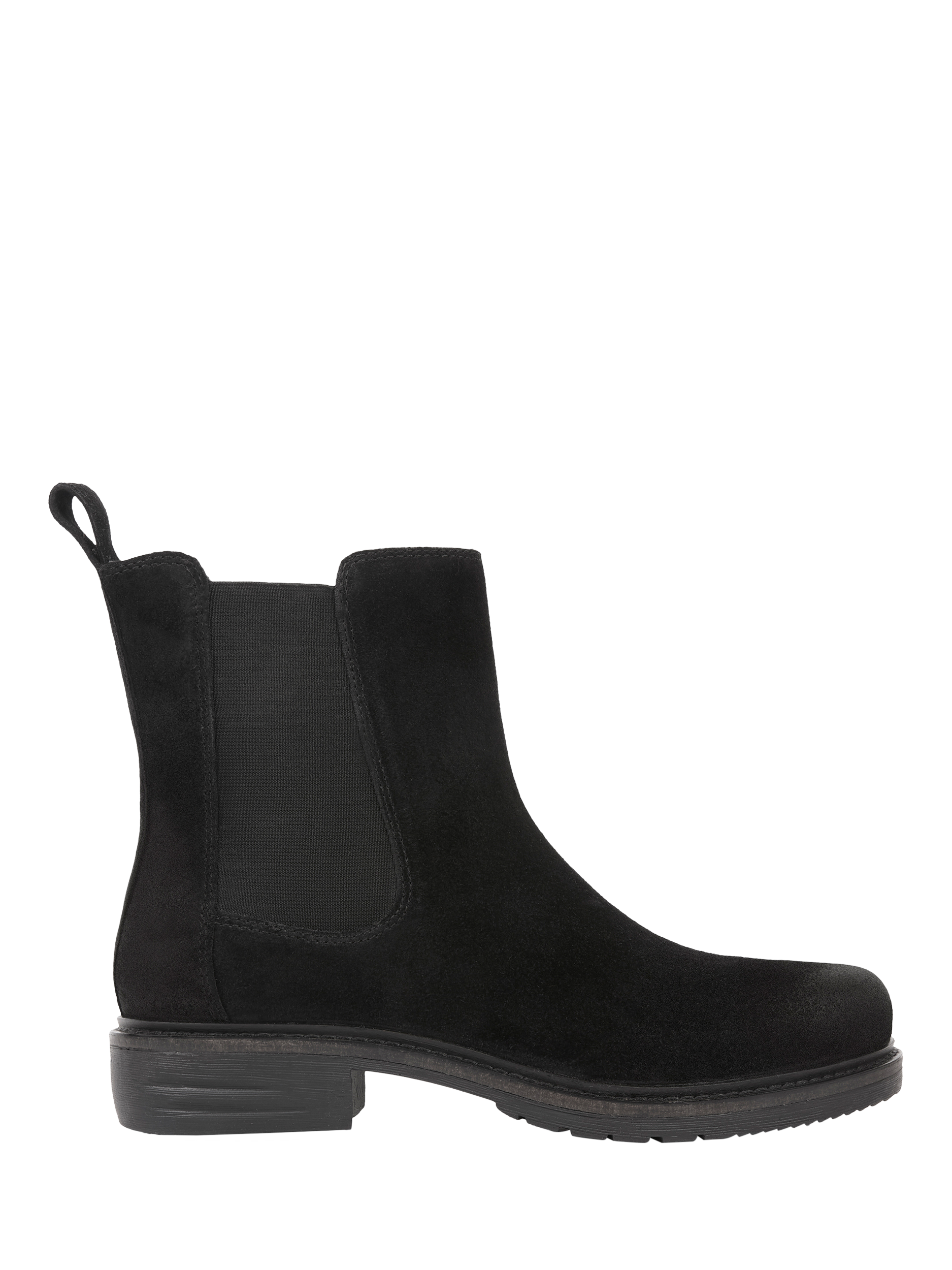 Product image 1 of 6, which shows Celtic & Co. Suede Essential Chelsea Boots, Black, EU36