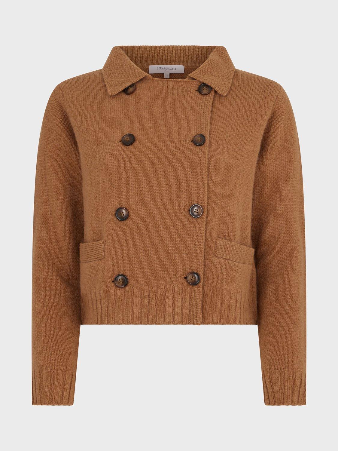 Gerard Darel Jihanna Wool Rich Cardigan, Camel