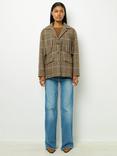 Gerard Darel Murielle Checked Tassel Jacket, Brown