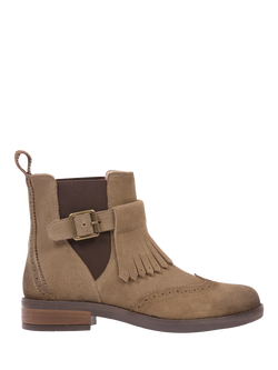 Celtic & Co. Suede Brogue Detail Chelsea Boots, Tanners Brown, Tanners Brown