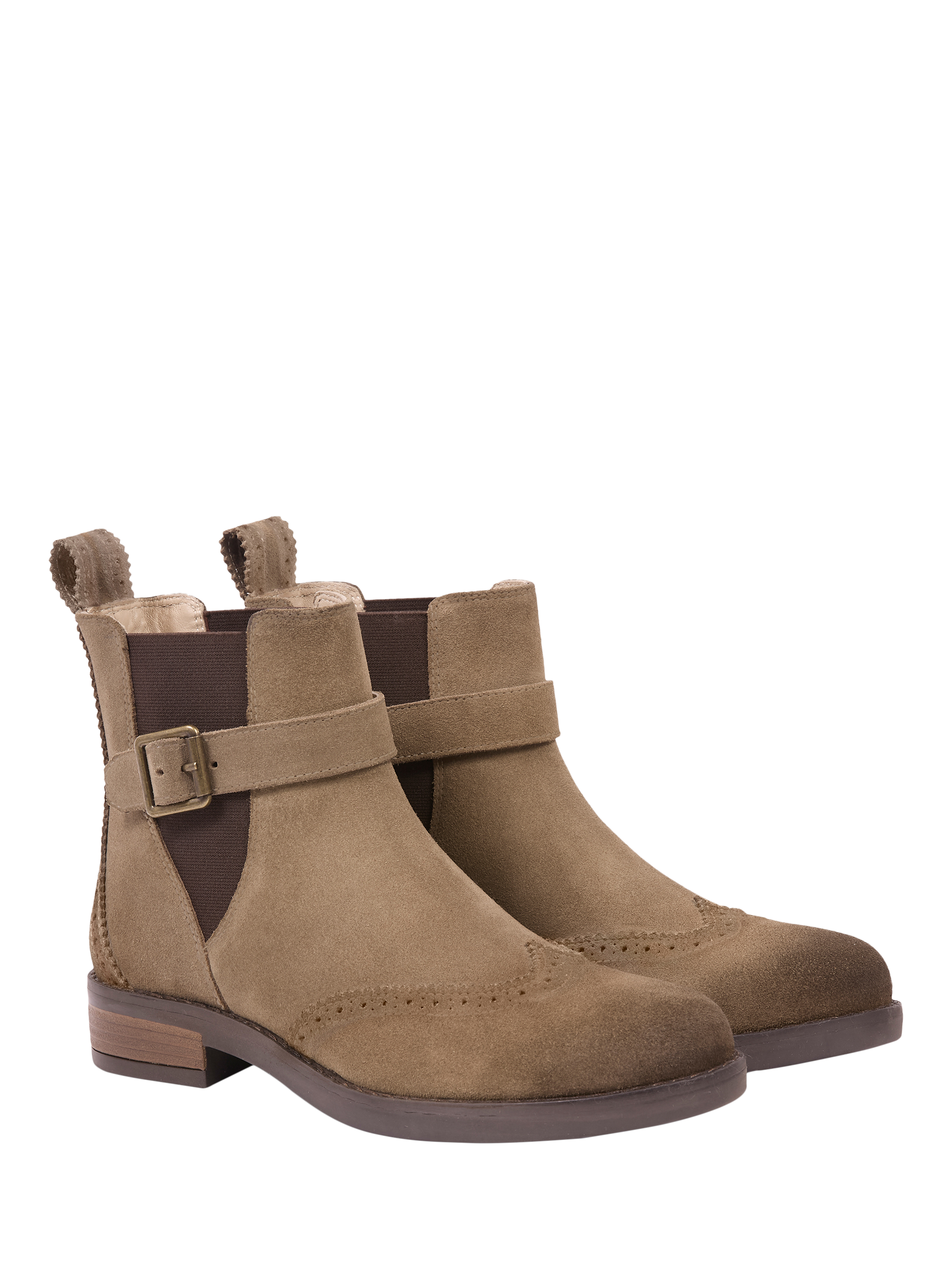 Product image 4 of 6, which shows Celtic & Co. Suede Brogue Detail Chelsea Boots, Tanners Brown, EU36