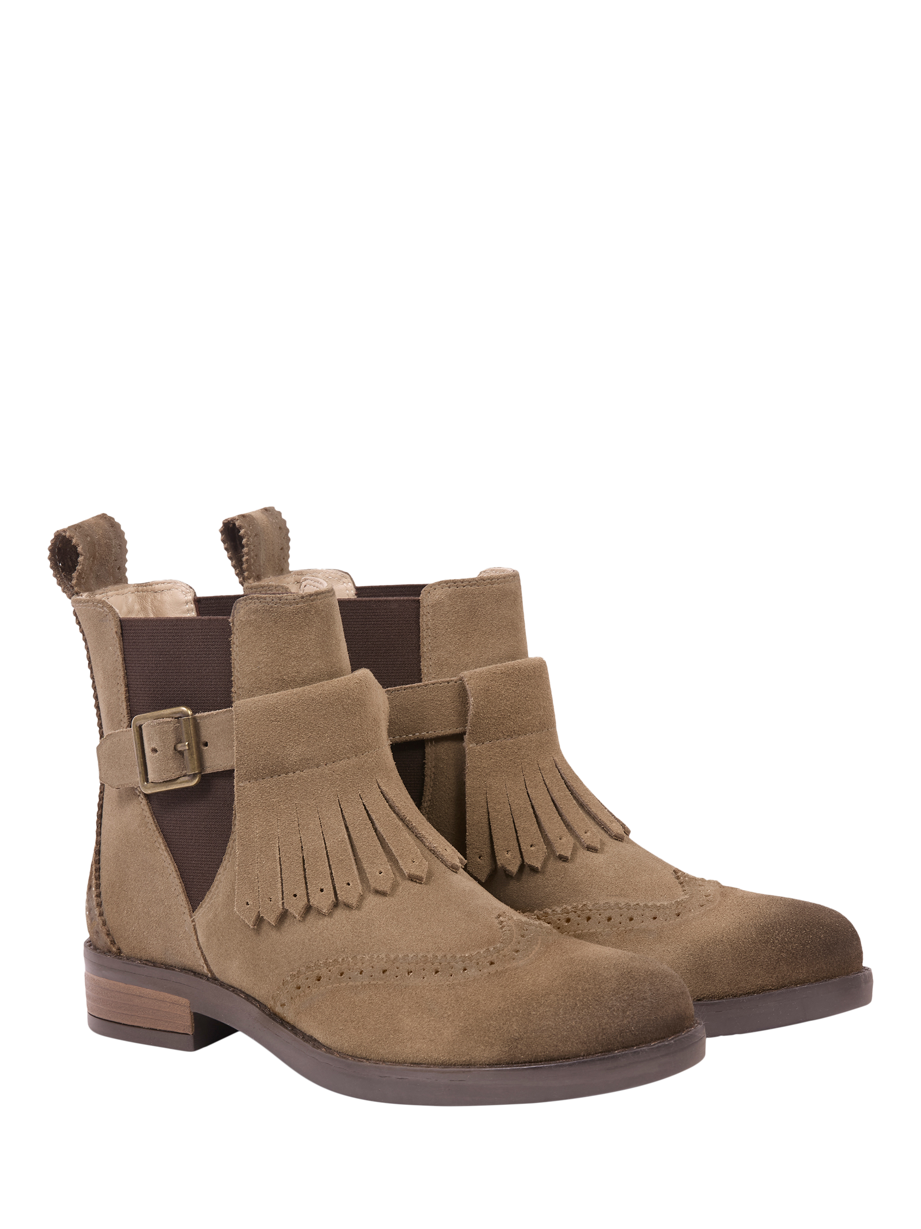Product image 5 of 6, which shows Celtic & Co. Suede Brogue Detail Chelsea Boots, Tanners Brown, EU36