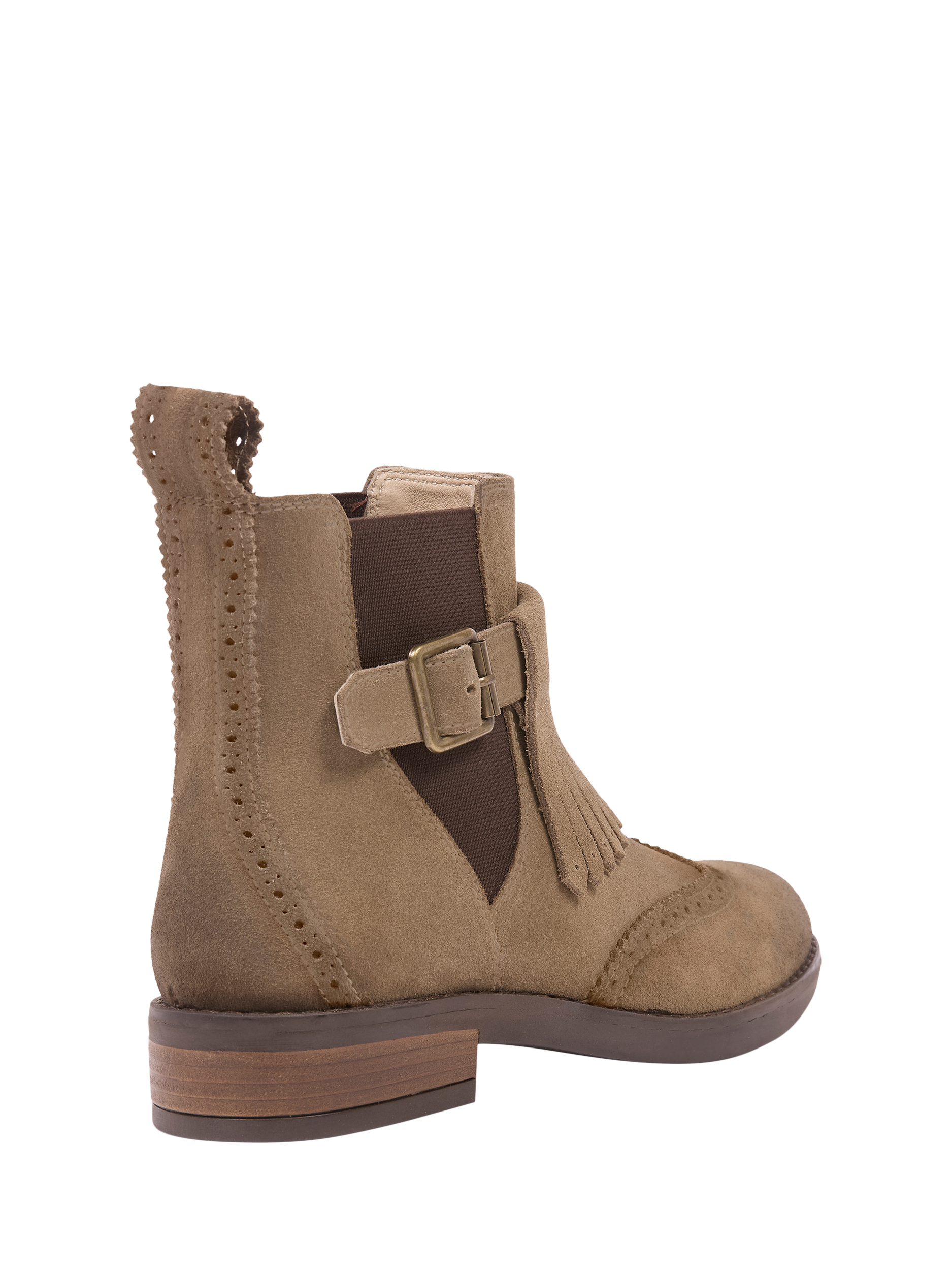 Product image 6 of 6, which shows Celtic & Co. Suede Brogue Detail Chelsea Boots, Tanners Brown, EU36