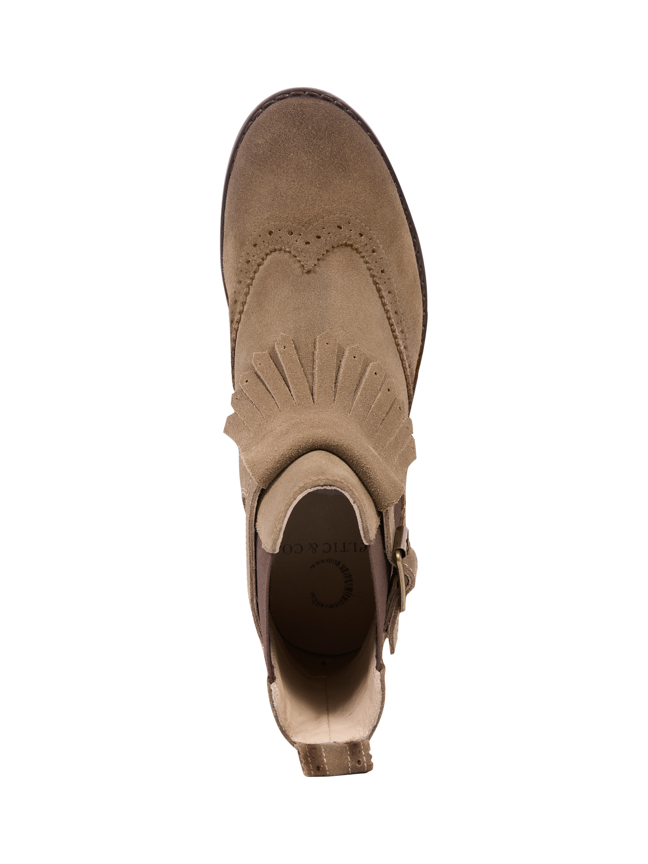 Product image 7 of 8, which shows Celtic & Co. Suede Brogue Detail Chelsea Boots, Tanners Brown, EU36