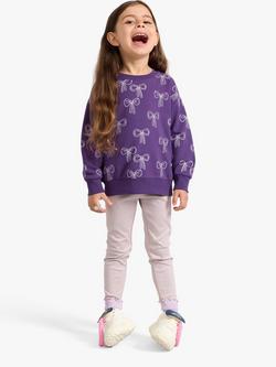 Lindex Kids' Sparkly Leggings, Dusty Pink