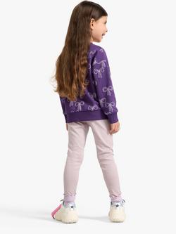 Lindex Kids' Sparkly Leggings - view 2, Dusty Pink