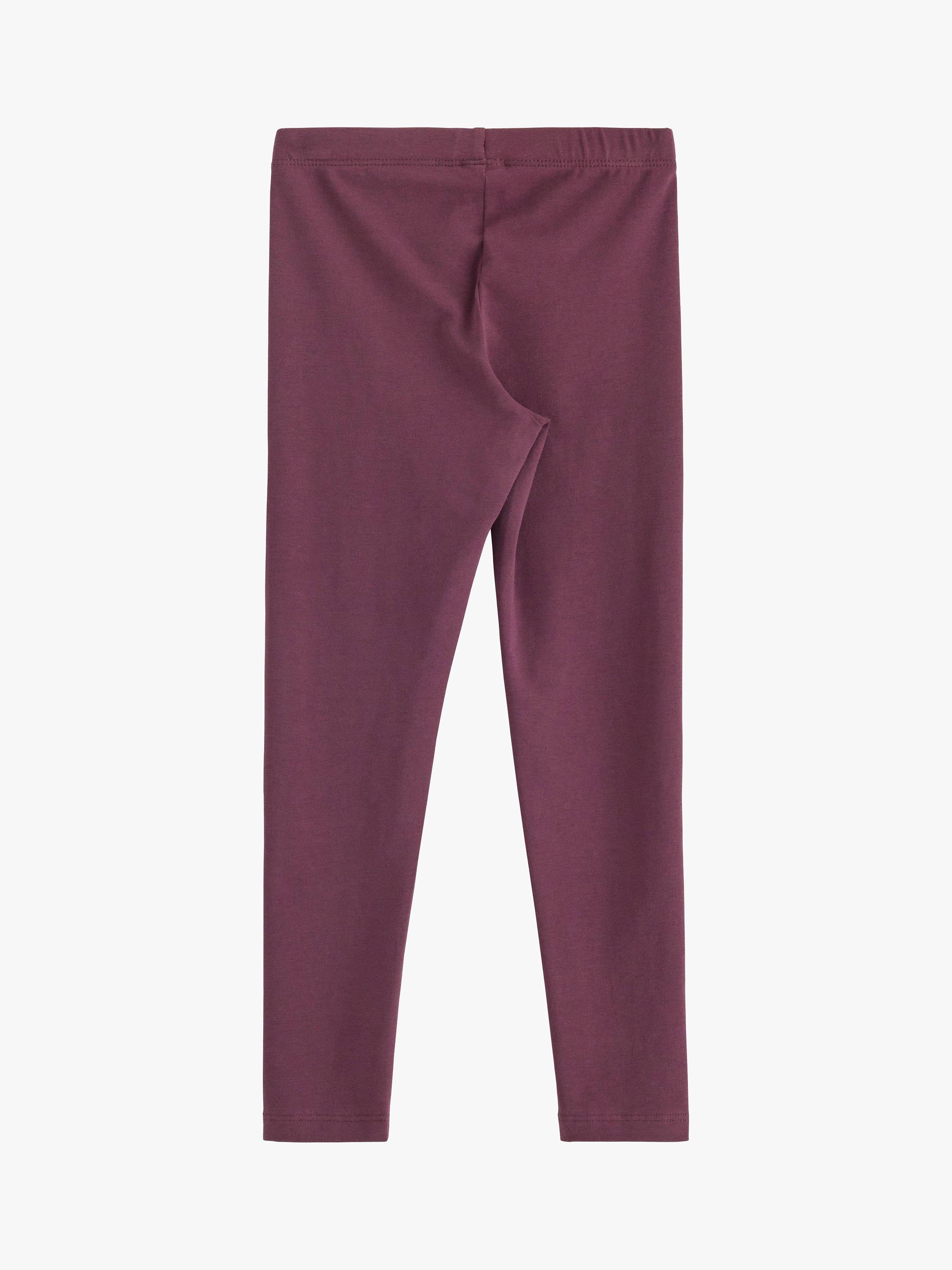 Product image 6 of 7, which shows Lindex Kids' Cat Knee Patch Leggings, Dark Dusty Lilac, 6-7 years