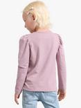 Lindex Kids' Rabbit Print long Sleeve Top, Light Dusty Lilac