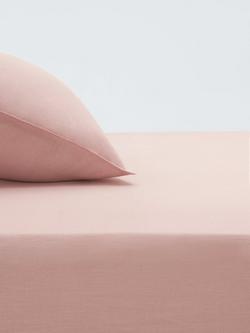 John Lewis Comfy & Relaxed Washed Linen Flat Sheets, Plaster