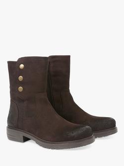 Celtic & Co. Suede Essential Popper Ankle Boots - view 2, Chocolate