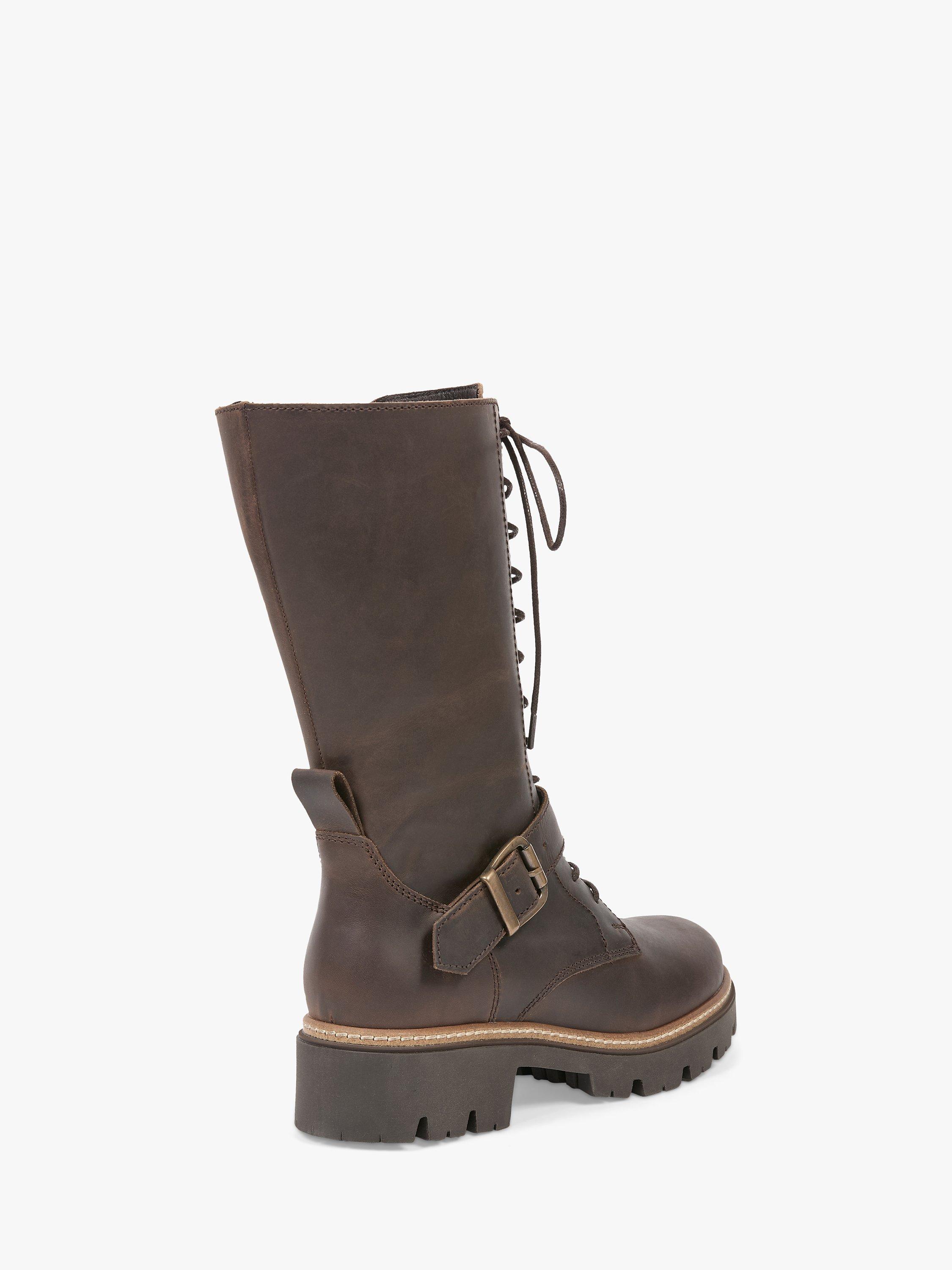 Product image 4 of 6, which shows Celtic & Co. Leather Strap Detail Mid-Calf Boots, Tanners Brown, EU36
