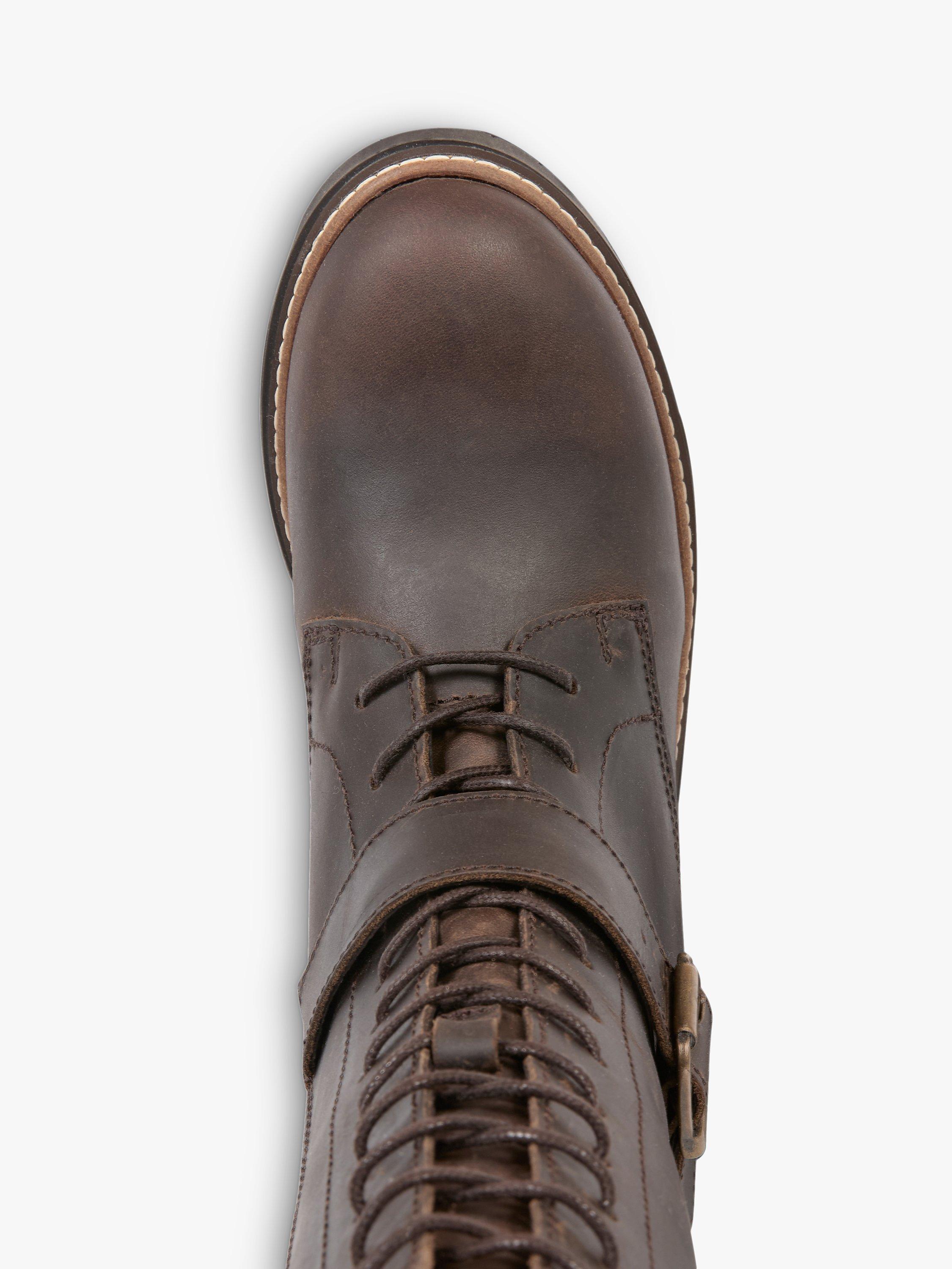 Product image 5 of 6, which shows Celtic & Co. Leather Strap Detail Mid-Calf Boots, Tanners Brown, EU36