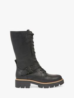 Celtic & Co. Leather Strap Detail Mid-Calf Boots, Black
