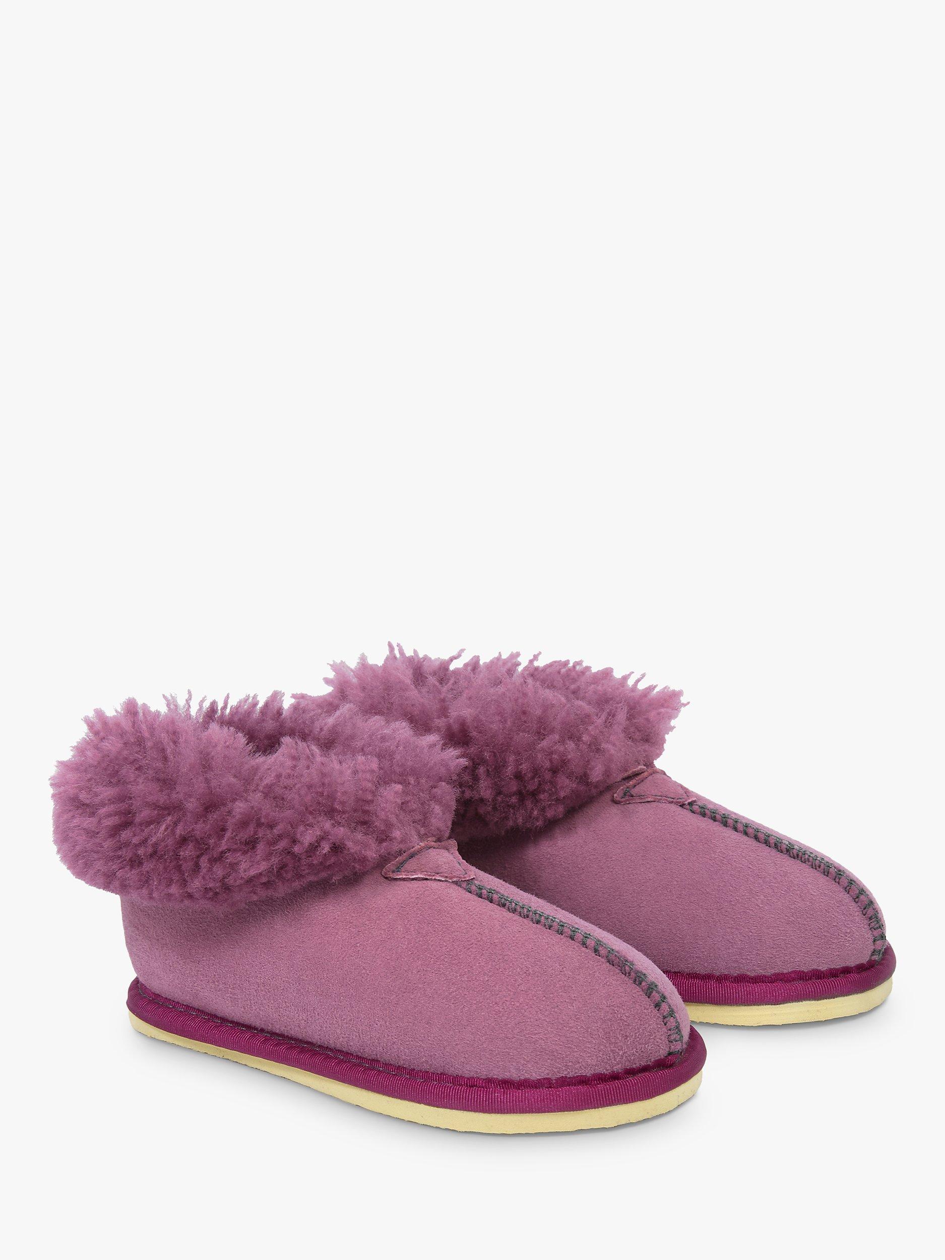 Product image 2 of 6, which shows Celtic & Co. Kids' Sheepskin Boot Slippers, Dark Rose, 5-6 years