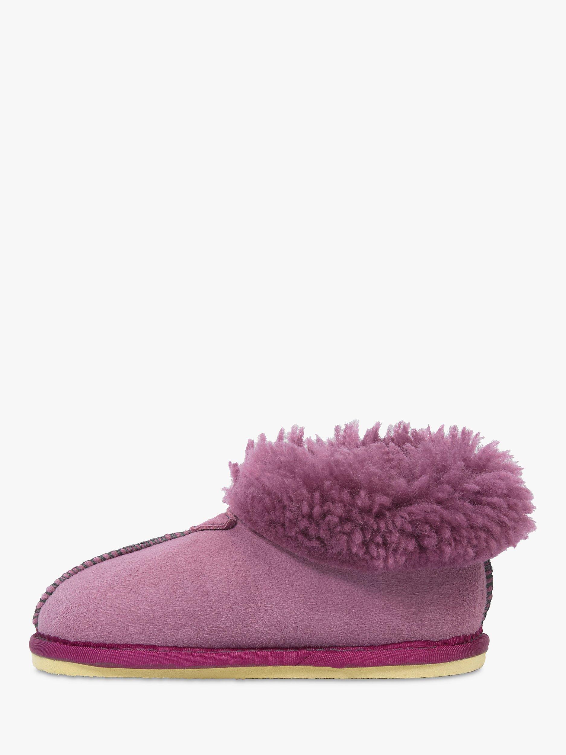 Product image 3 of 6, which shows Celtic & Co. Kids' Sheepskin Boot Slippers, Dark Rose, 5-6 years