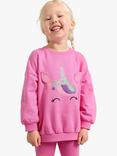 Lindex Kids' Unicorn Sweatshirt, Pink