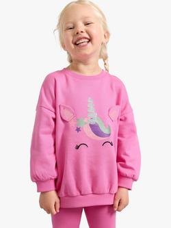 Lindex Kids' Unicorn Sweatshirt, Pink, Pink