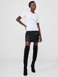 French Connection Rallie Crew Neck T-Shirt, Linen White