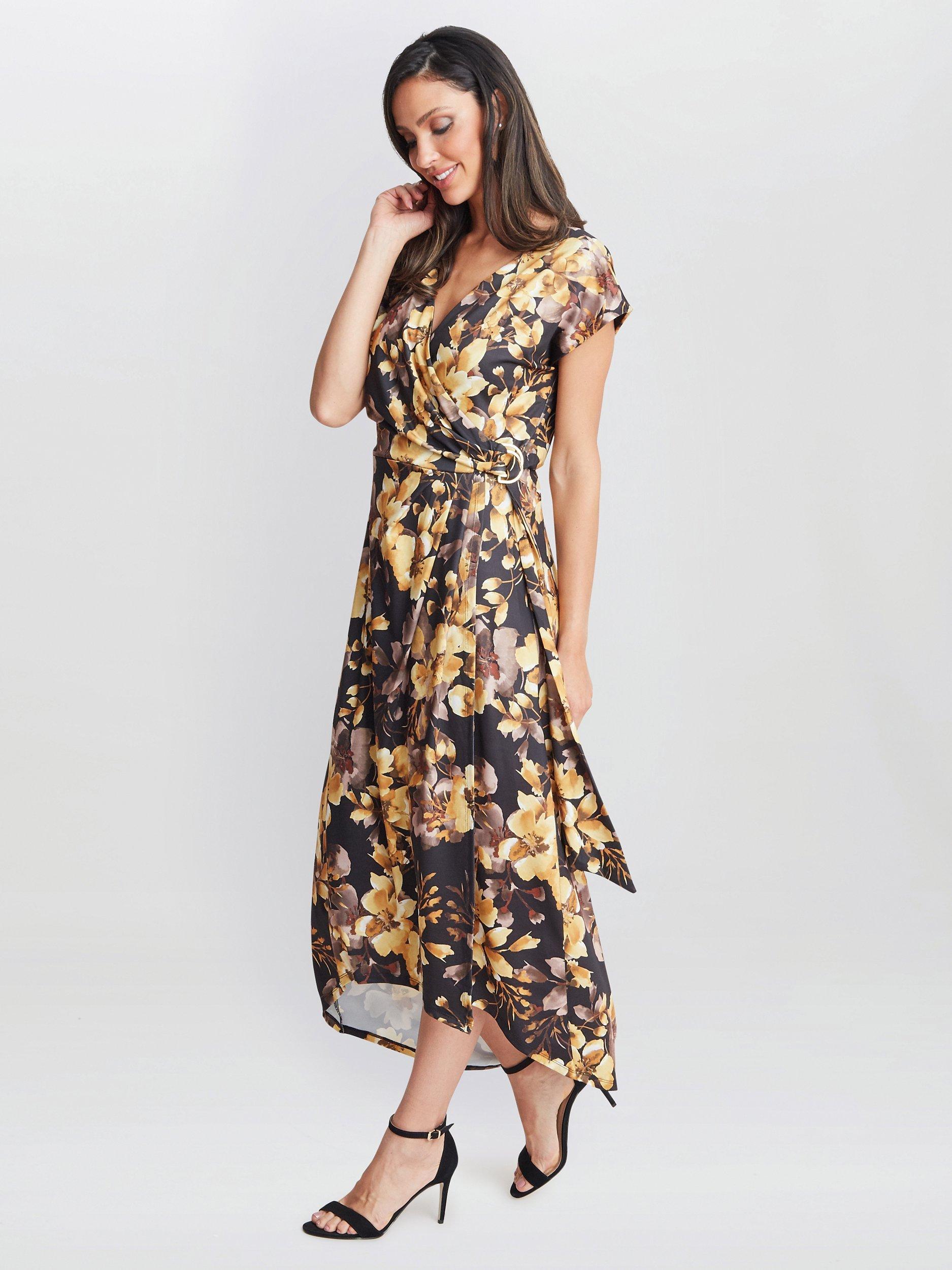 Product image 3 of 5, which shows Gina Bacconi Remi Floral Dress, Black/Multi, 10