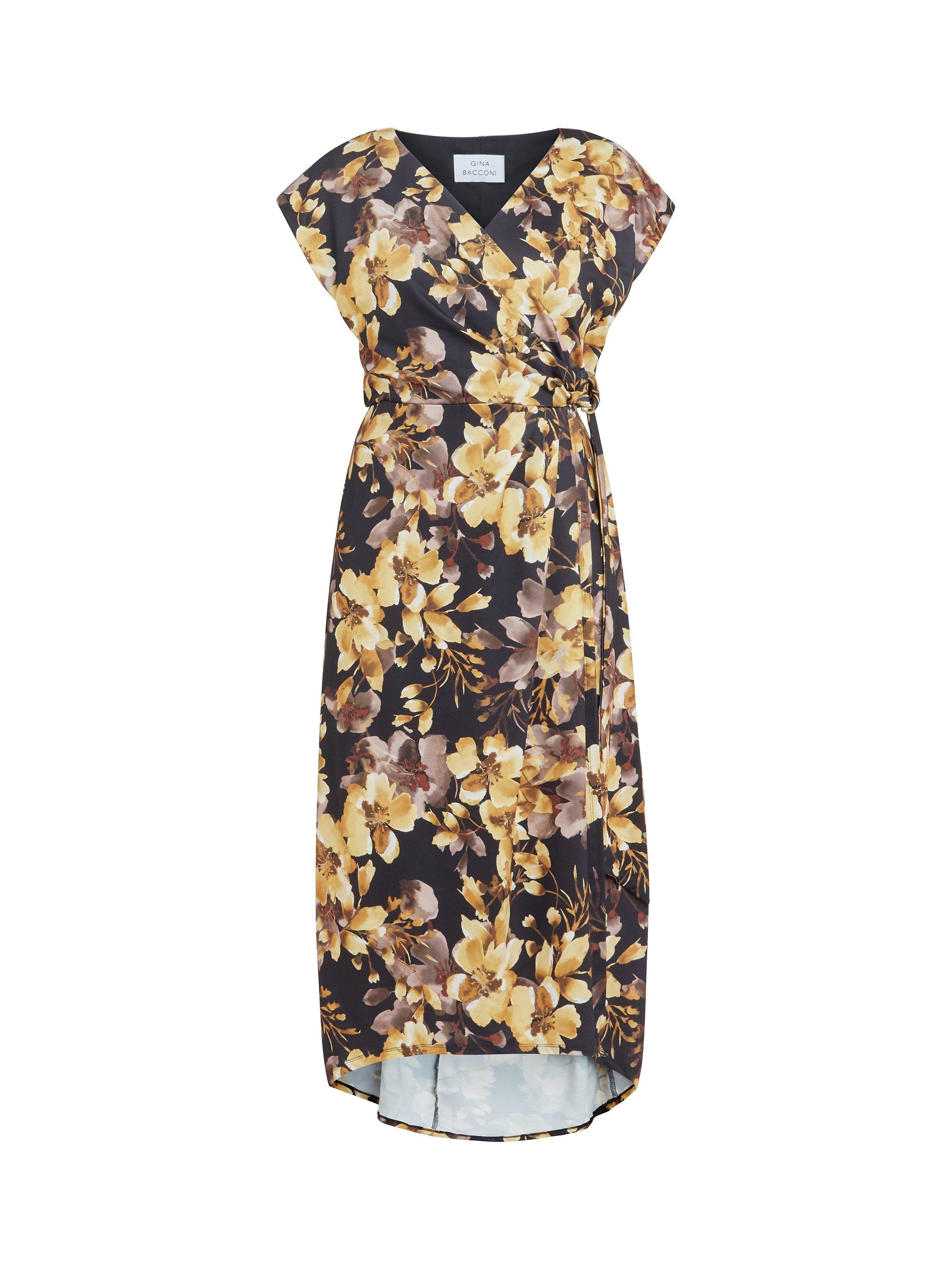 Product image 4 of 5, which shows Gina Bacconi Remi Floral Dress, Black/Multi, 10