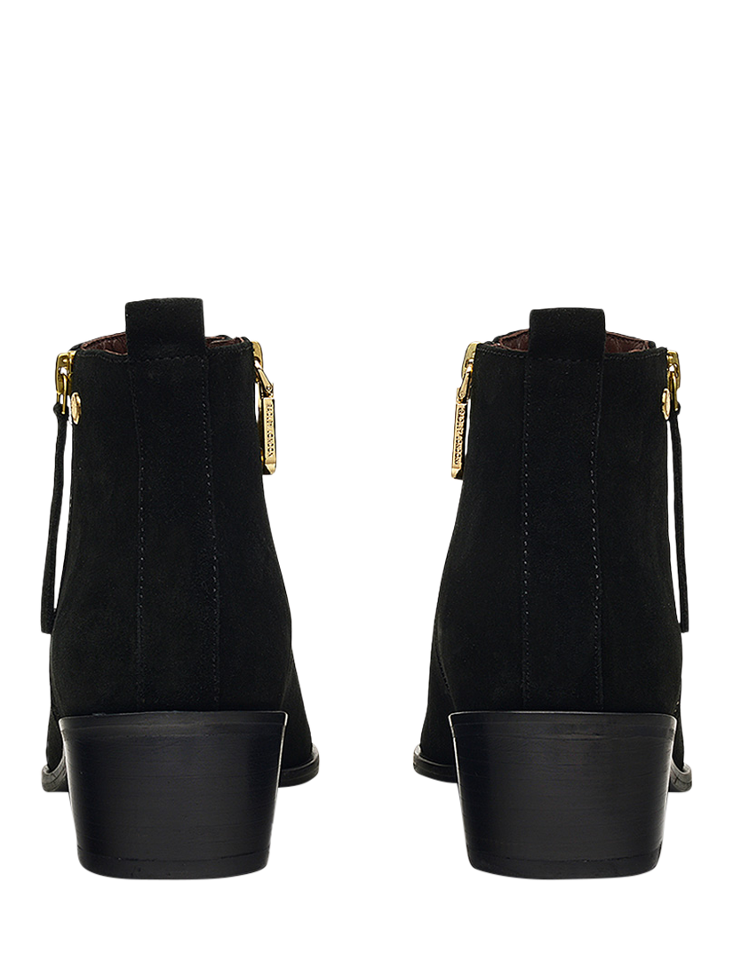 Product image 2 of 3, which shows Radley Sloane Gardens 2.0 Suede Zip Ankle Boots, Black, 5