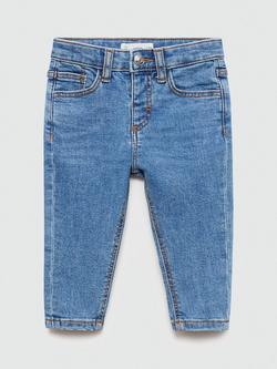 Mango Kids' Denim Skinny Jeans, Open Blue, Open Blue