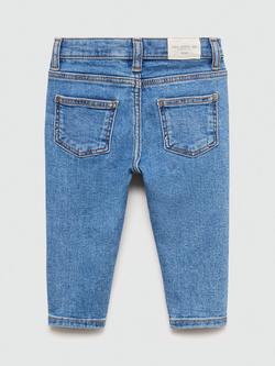 Mango Kids' Denim Skinny Jeans, Open Blue - view 2, Open Blue